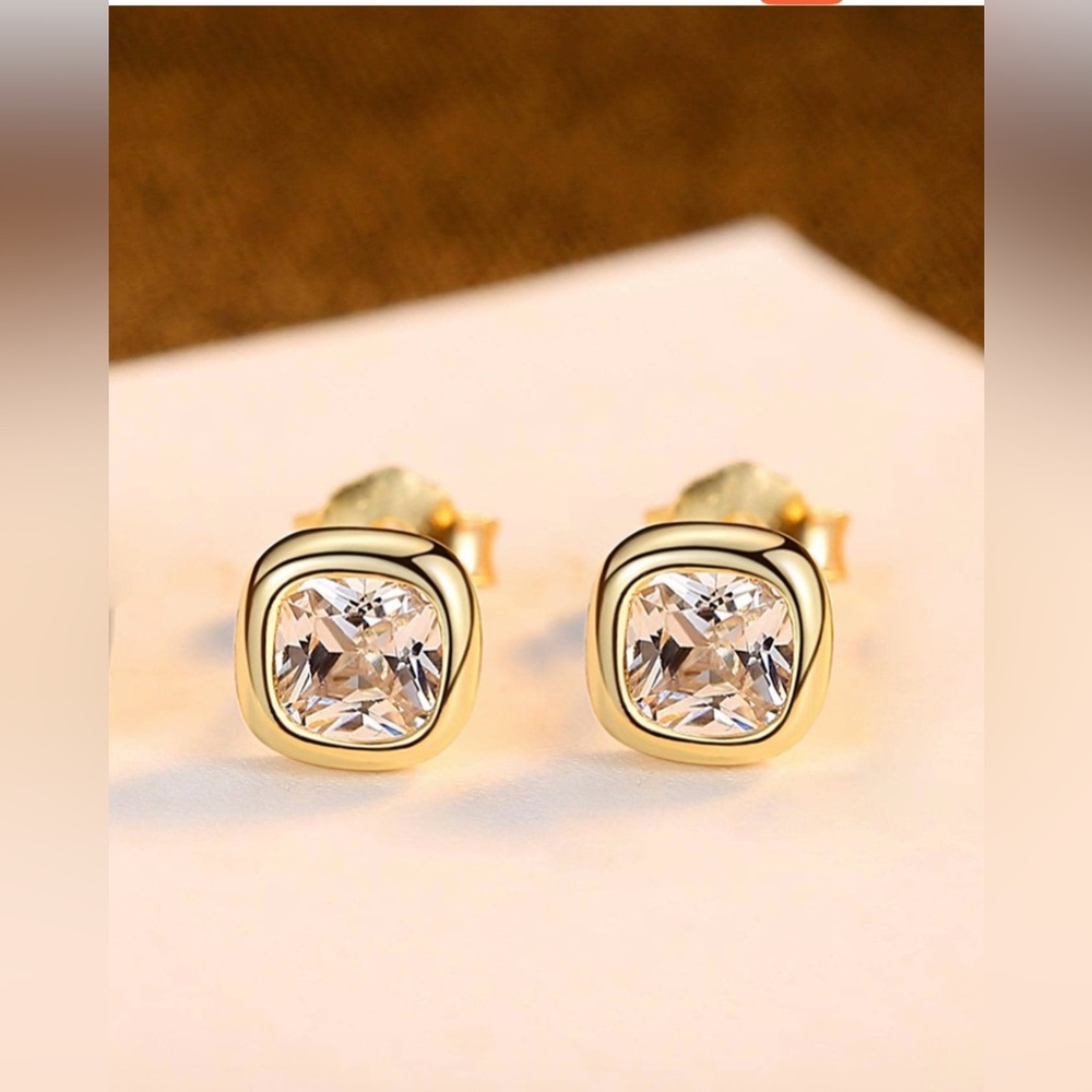 Minimalist Sterling 925 Silver Gold Mini-Stud Earrings
